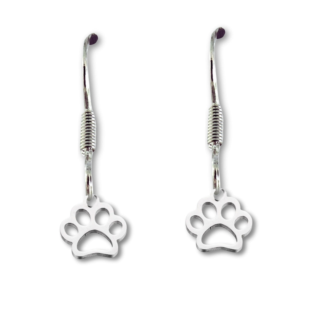 Women's Paw Print Drop Earrings