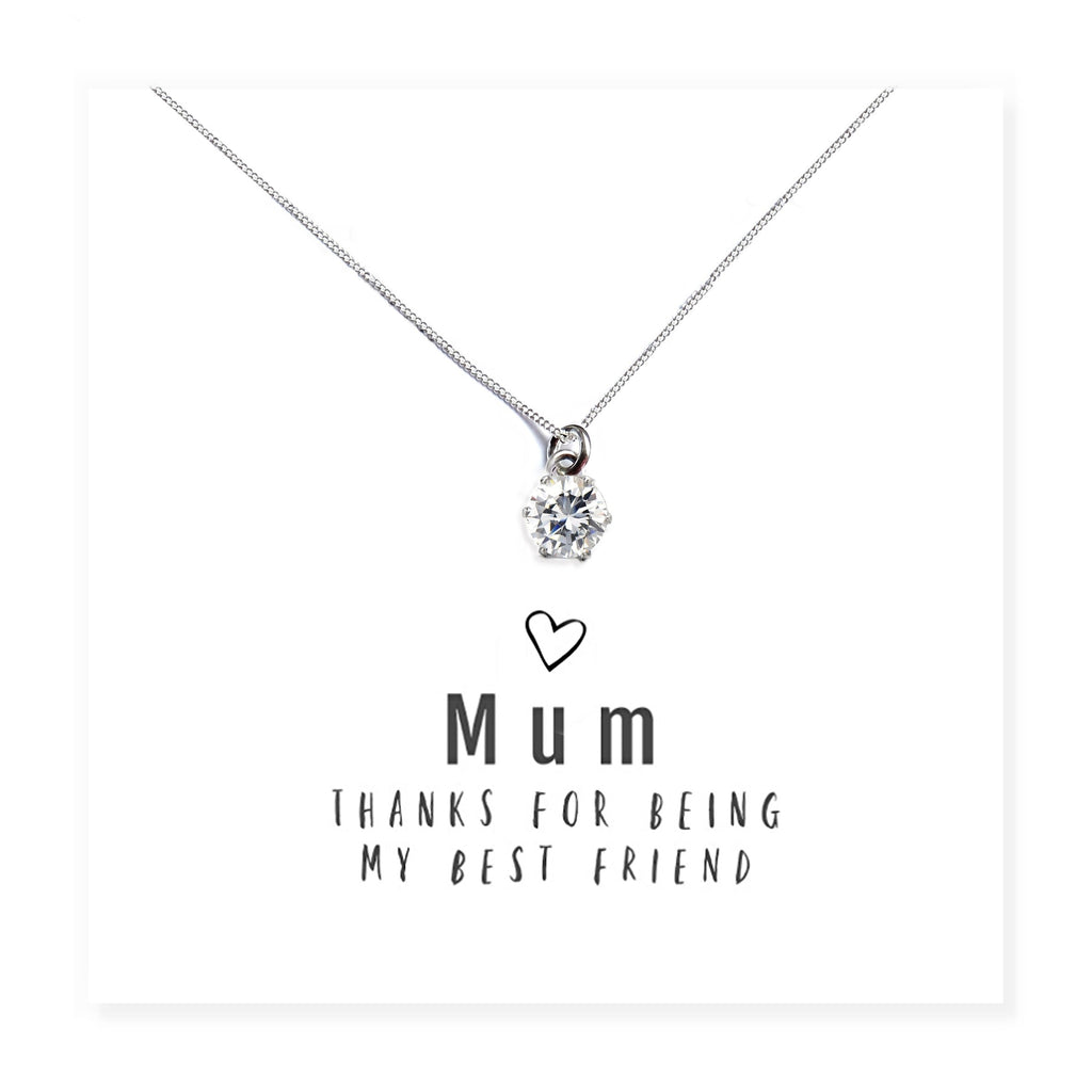 Mum Thanks For Being My Best Friend - Necklace & Gift Card