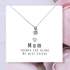 Mum Thanks For Being My Best Friend - Necklace & Gift Card