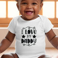 Black & White I Love My Daddy Baby Outfit: Bib, Vest, Baby Grow | Baby Gifts