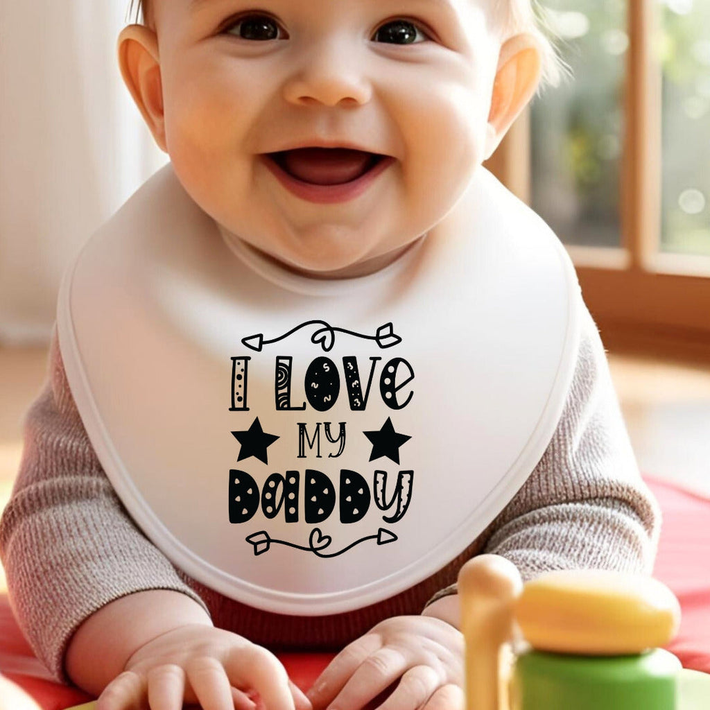 Black & White I Love My Daddy Baby Outfit: Bib, Vest, Baby Grow | Baby Gifts