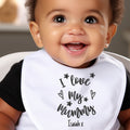 Black & White I Love My Mummy Baby Outfit: Bib, Vest, Baby Grow