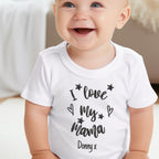 Black & White I Love My Mummy Baby Outfit: Bib, Vest, Baby Grow