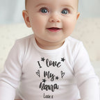 Black & White I Love My Mummy Baby Outfit: Bib, Vest, Baby Grow