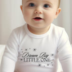 Dream Big Little One Baby Outfit: Bib, Vest, Baby Grow