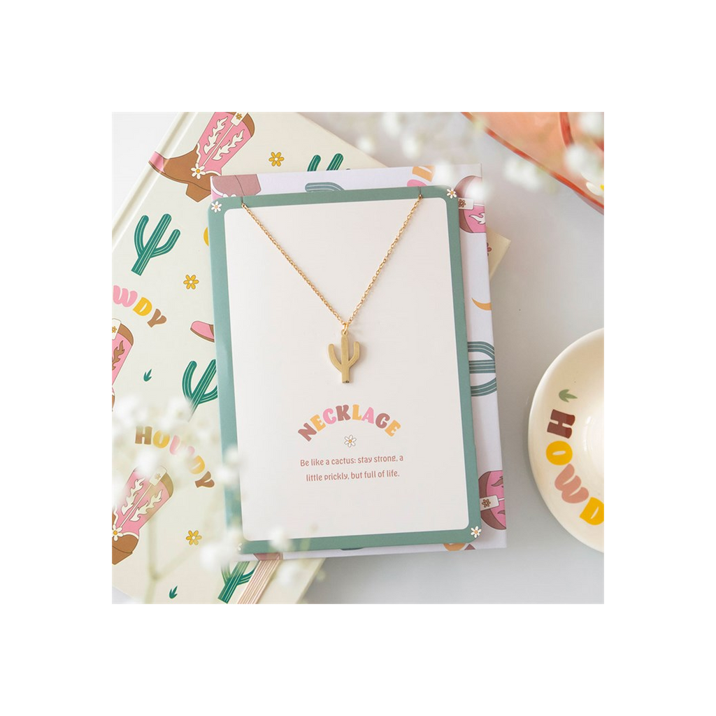 Cactus Necklace on Greeting Card | Woman's Necklace | Inspired Creative Gifts