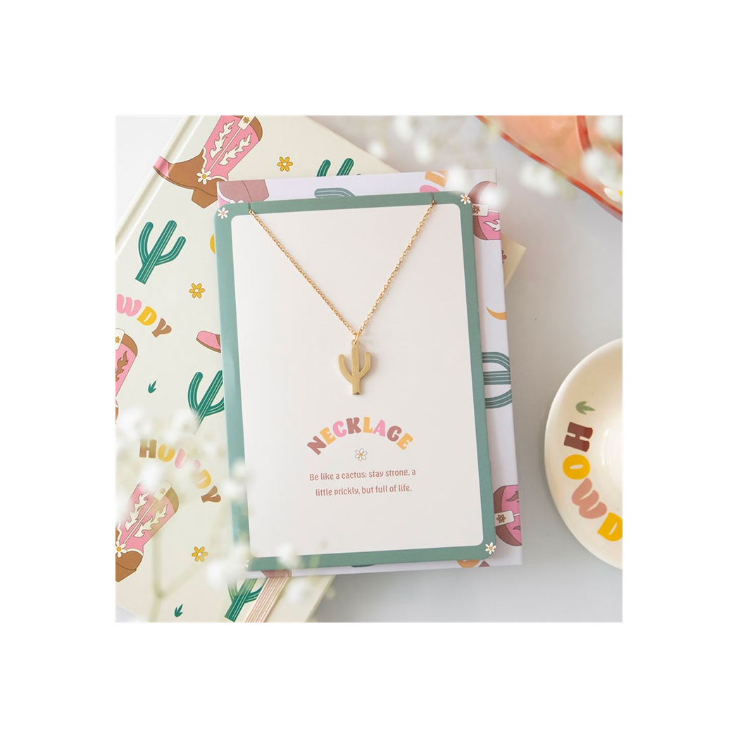 Cactus Necklace on Greeting Card | Woman's Necklace | Inspired Creative Gifts