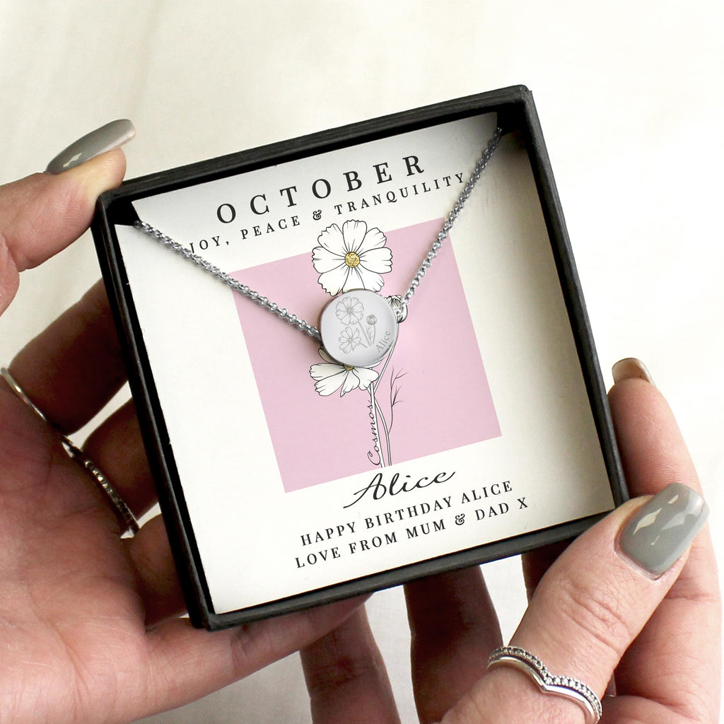Birth Flower Necklace and Box | Personalized Gift for any Birthday | Inspired Creative Gifts