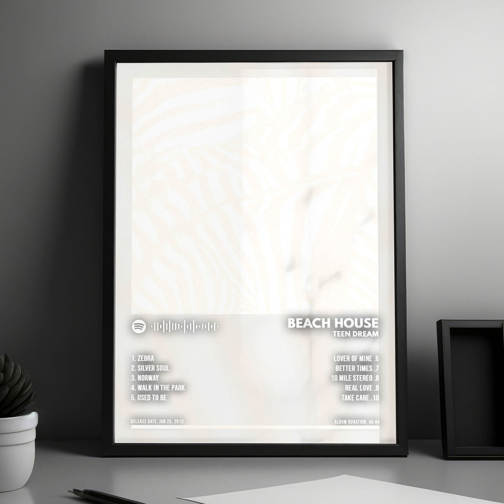 Beach House "Teen Dream" Album Cover Poster - with Complete Tracklist