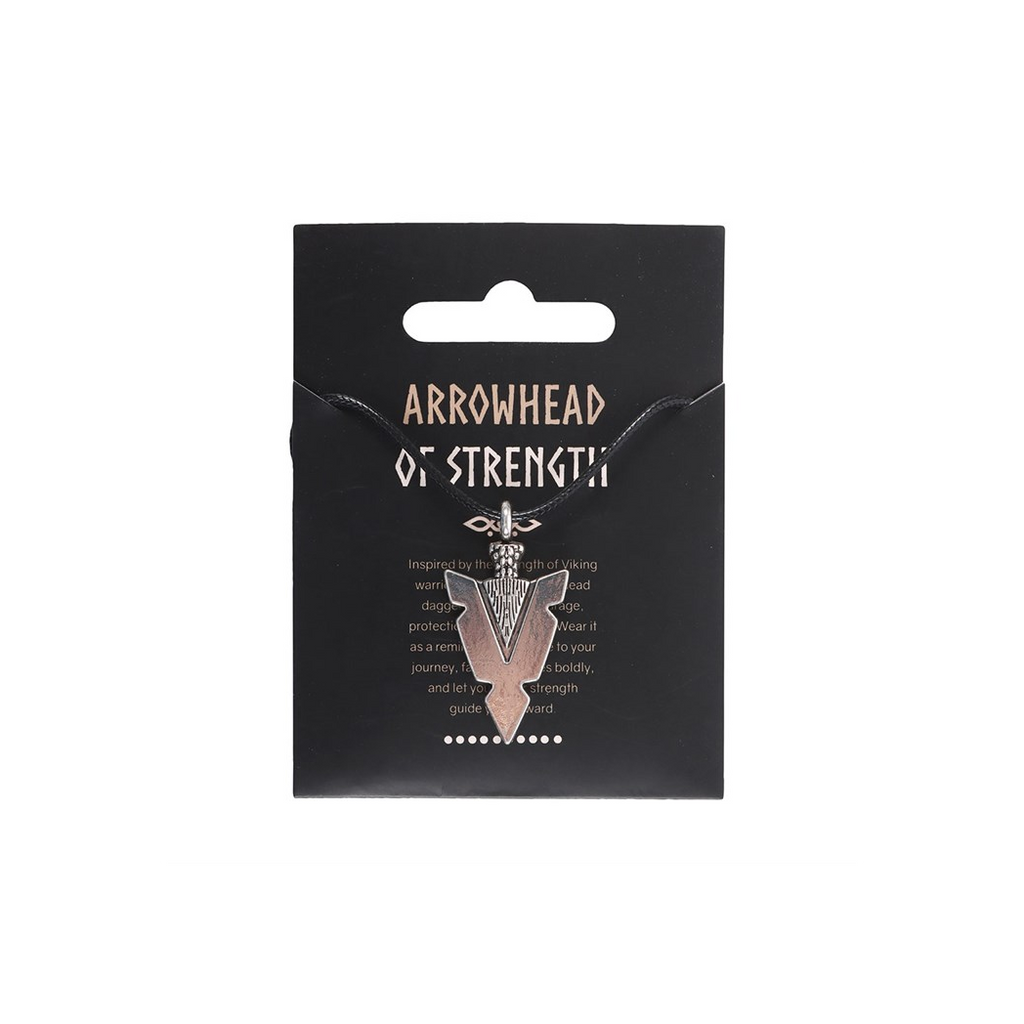 Arrowhead of Strength Viking Cord Necklace | Woman's Necklace
