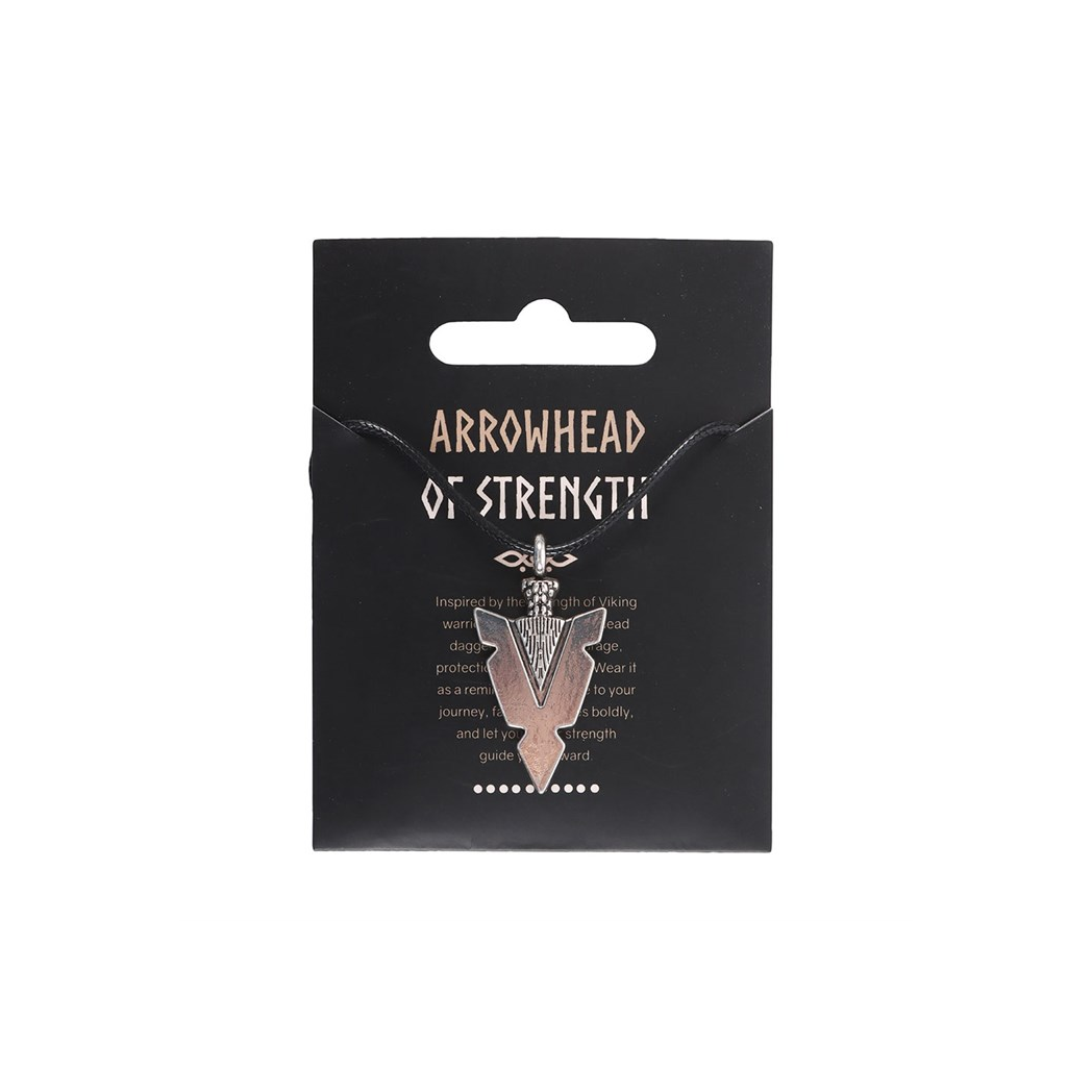 Arrowhead of Strength Viking Cord Necklace | Woman's Necklace