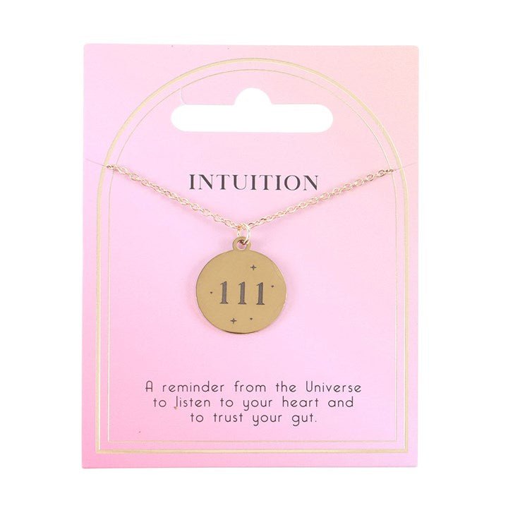 111 Angel Number Intuition Necklace | Inspired Creative Gifts | UK Supplier