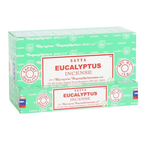 12 Packs Eucalyptus Incense Sticks by Satya | Inspired Creative Gifts | UK Supplier