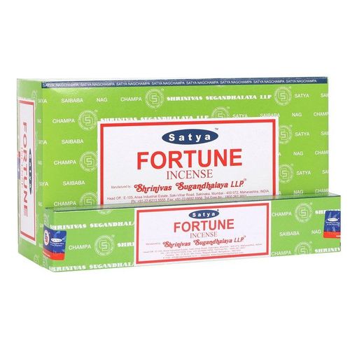 12 Packs of Fortune Incense Sticks by Satya | Inspired Creative Gifts | UK Supplier