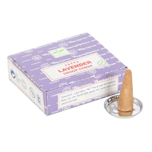 12 Packs of Lavender Dhoop Incense Cones by Satya | Inspired Creative Gifts | UK Supplier