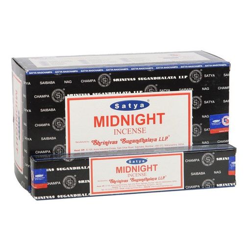 12 Packs of Midnight Incense Sticks by Satya | Inspired Creative Gifts | UK Supplier