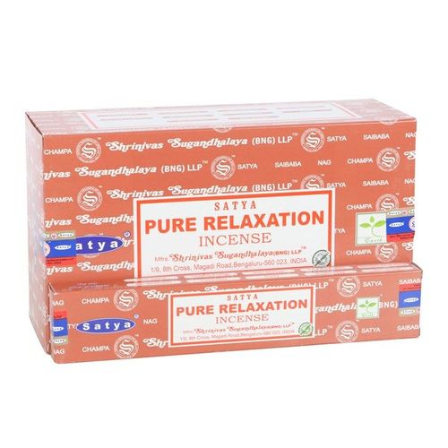 12 Packs of Pure Relaxation Incense Sticks by Satya | Inspired Creative Gifts | UK Supplier