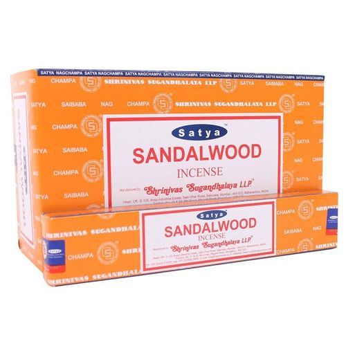 12 Packs of Sandalwood Incense Sticks by Satya | Inspired Creative Gifts | UK Supplier