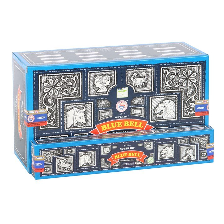 12 Packs of Superhit Blue Bell Incense Sticks by Satya | Inspired Creative Gifts | UK Supplier