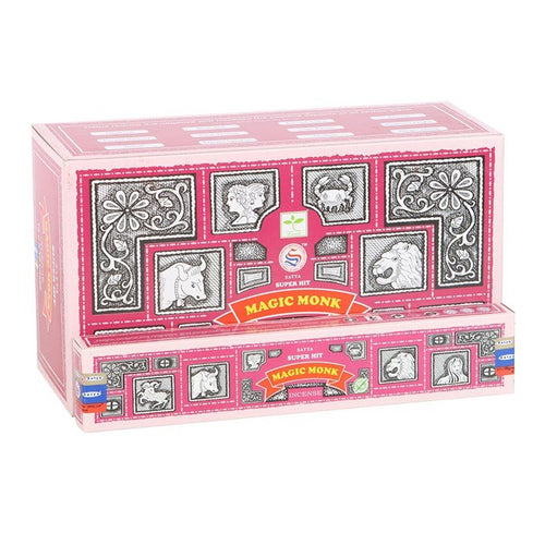 12 Packs of Superhit Magic Monk Incense Sticks by Satya | Inspired Creative Gifts | UK Supplier