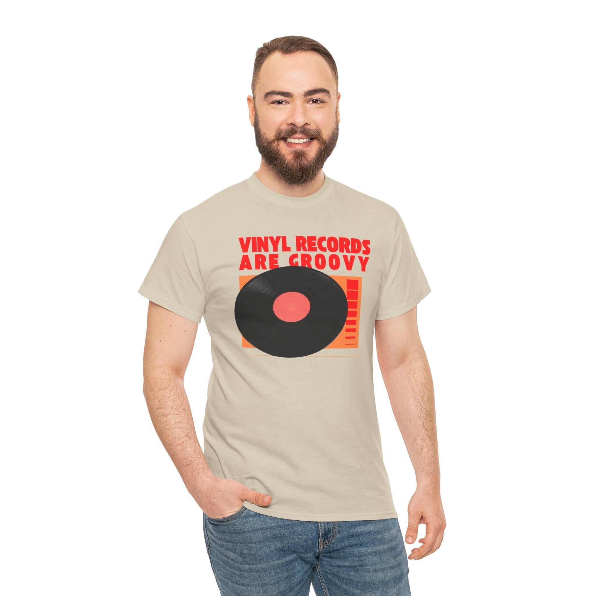 'Vinyl Records Are Groovy' Bold T-Shirt