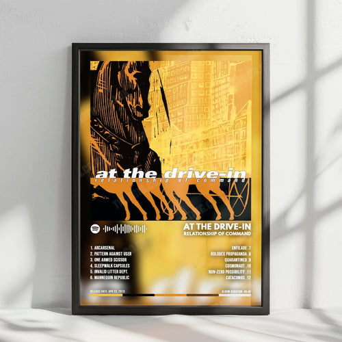 At The Drive-In "Relationship Of Command" Album Cover Poster - with Complete Tracklist | Album Cover | Inspired Creative Gifts