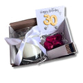 Small 30th Birthday Gold Balloon Hamper | Earrings, Chocolate & Candle