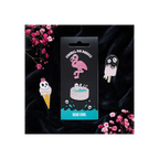 Dead Cool Skeleton and Flamingo Enamel Pin Badges