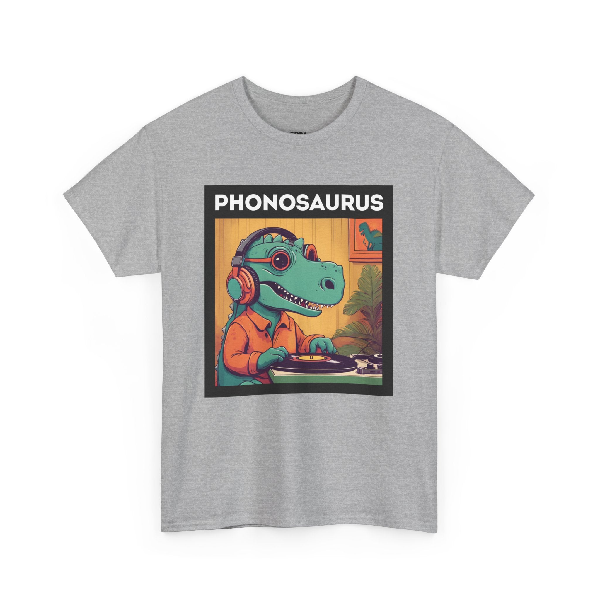 'Phonosaurus' Men's Vinyl T-Shirt