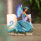 16cm Dragon Perch Fairy Figurine by Amy Brown | Inspired Creative Gifts | UK Supplier