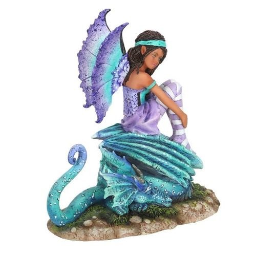 16cm Dragon Perch Fairy Figurine by Amy Brown | Inspired Creative Gifts | UK Supplier