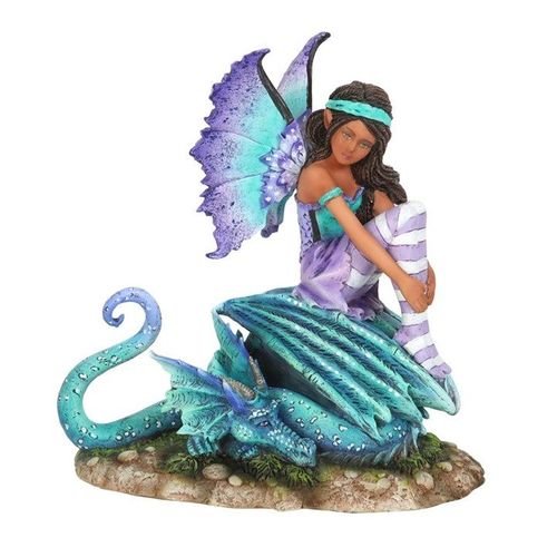 16cm Dragon Perch Fairy Figurine by Amy Brown | Inspired Creative Gifts | UK Supplier