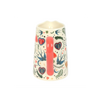Cream Folk Print Ceramic Flower Jug | Vases | Inspired Creative Gifts
