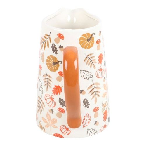 17cm Autumn Leaves and Pumpkins Ceramic Flower Jug | Inspired Creative Gifts | UK Supplier