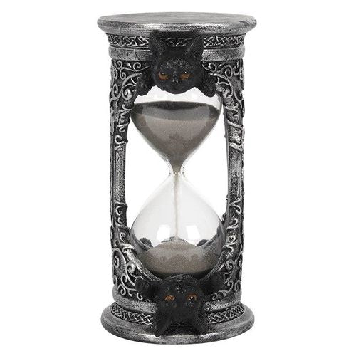 17cm Black Cat Hourglass Timer | Inspired Creative Gifts | UK Supplier