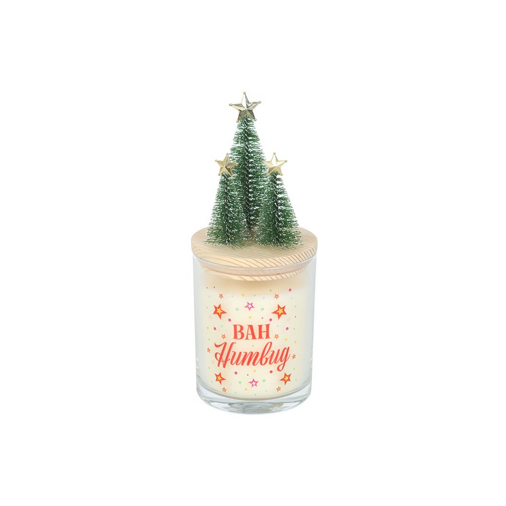 Bah Humbug Orange & Clove Glass Candle with Tree | Candles