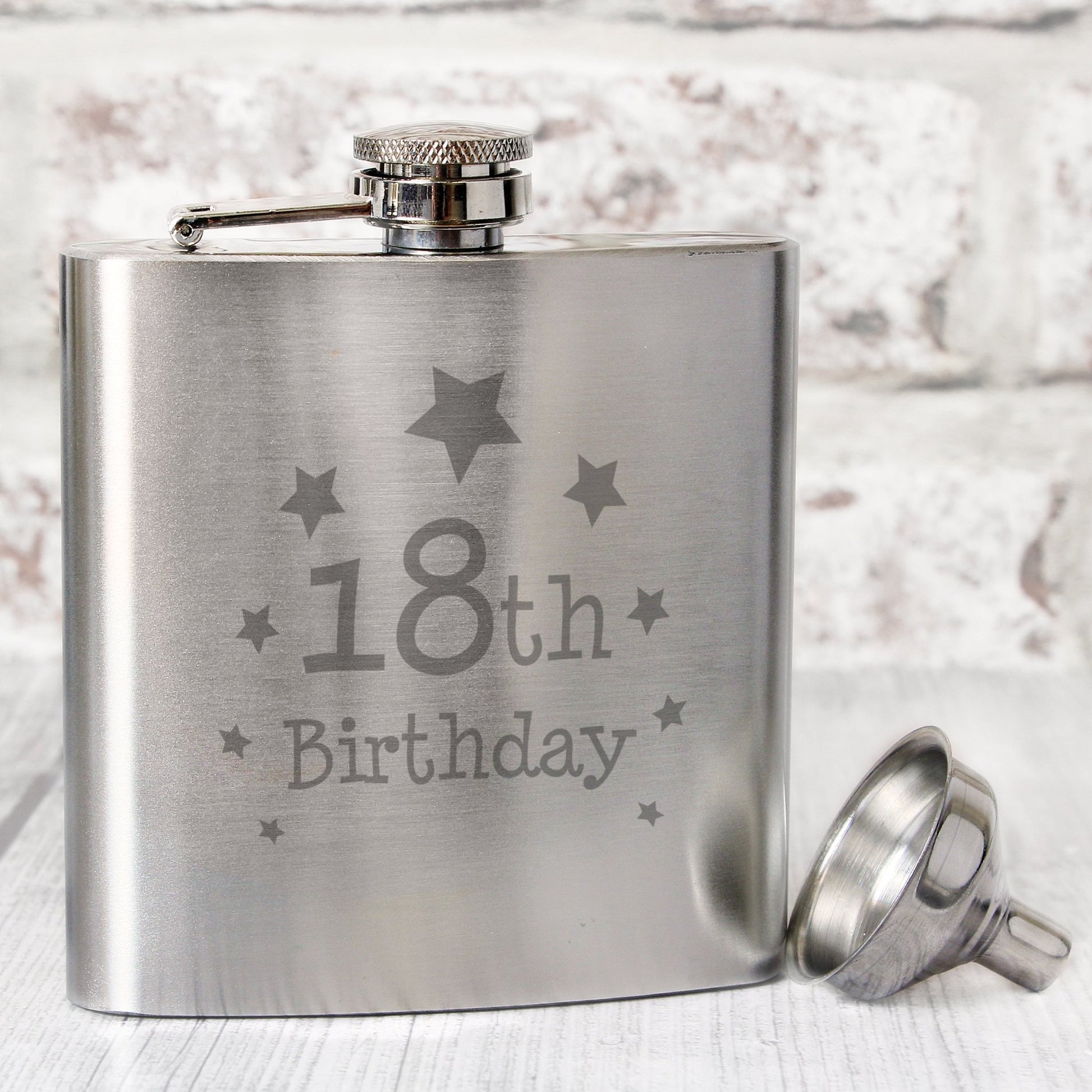18th Birthday Hip Flask | Inspired Creative Gifts | UK Supplier