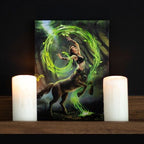 19x25cm Earth Element Sorceress Canvas Plaque by Anne Stokes | Inspired Creative Gifts | UK Supplier