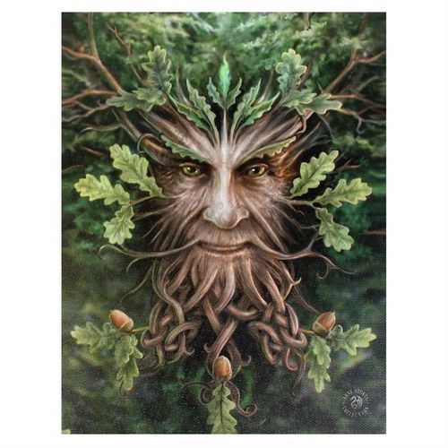 19x25cm Oak King Canvas Plaque by Anne Stokes | Inspired Creative Gifts | UK Supplier