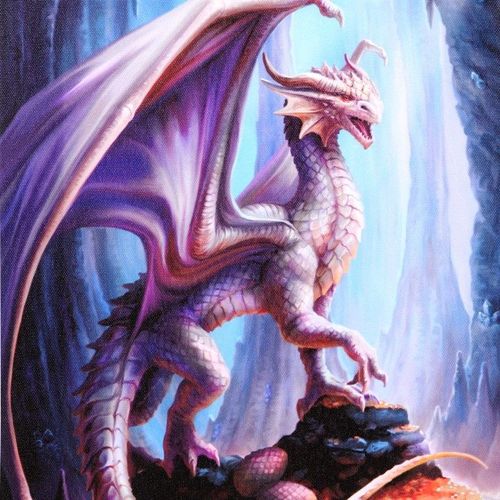 19x25cm Treasure Trove Canvas Plaque by Anne Stokes | Inspired Creative Gifts | UK Supplier