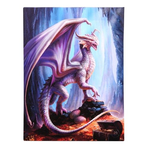 19x25cm Treasure Trove Canvas Plaque by Anne Stokes | Inspired Creative Gifts | UK Supplier