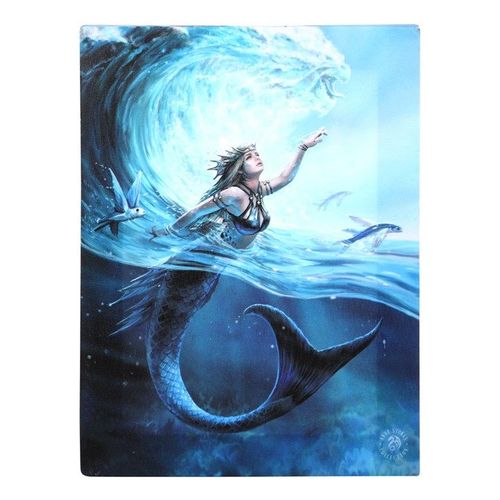 19x25cm Water Element Sorceress Canvas Plaque by Anne Stokes | Inspired Creative Gifts | UK Supplier