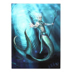 19x25cm Water Element Wizard Canvas Plaque by Anne Stokes | Inspired Creative Gifts | UK Supplier