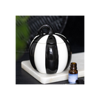 Black and White Striped Pumpkin Oil Burner
