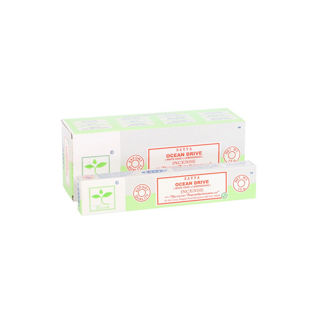 6 Packs of Ocean Drive Earth Incense by Satya