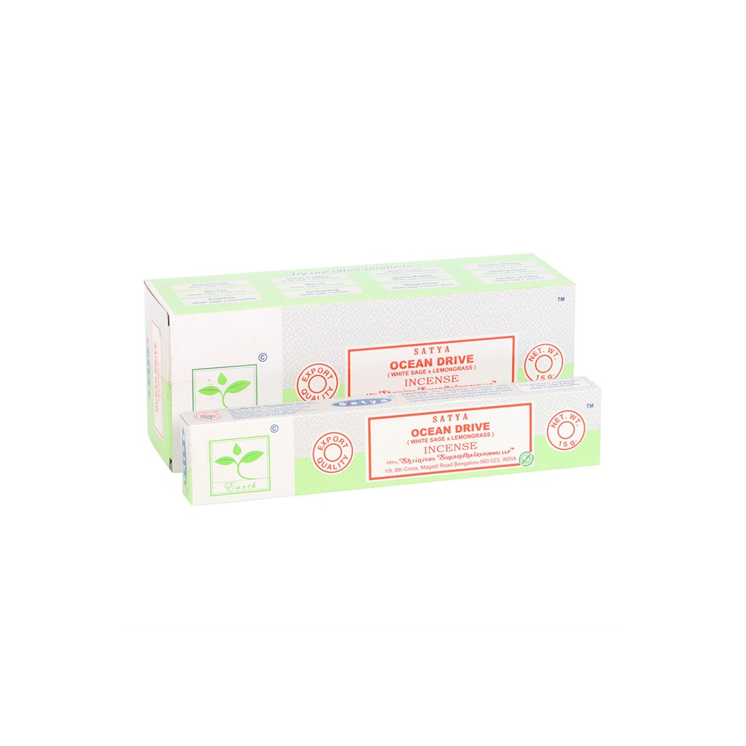 6 Packs of Ocean Drive Earth Incense by Satya