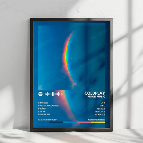 Coldplay "Moon Music" Album Cover Poster - with Complete Tracklist | Album Cover | Inspired Creative Gifts