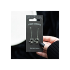 Black Obsidian Spider Threader Earrings