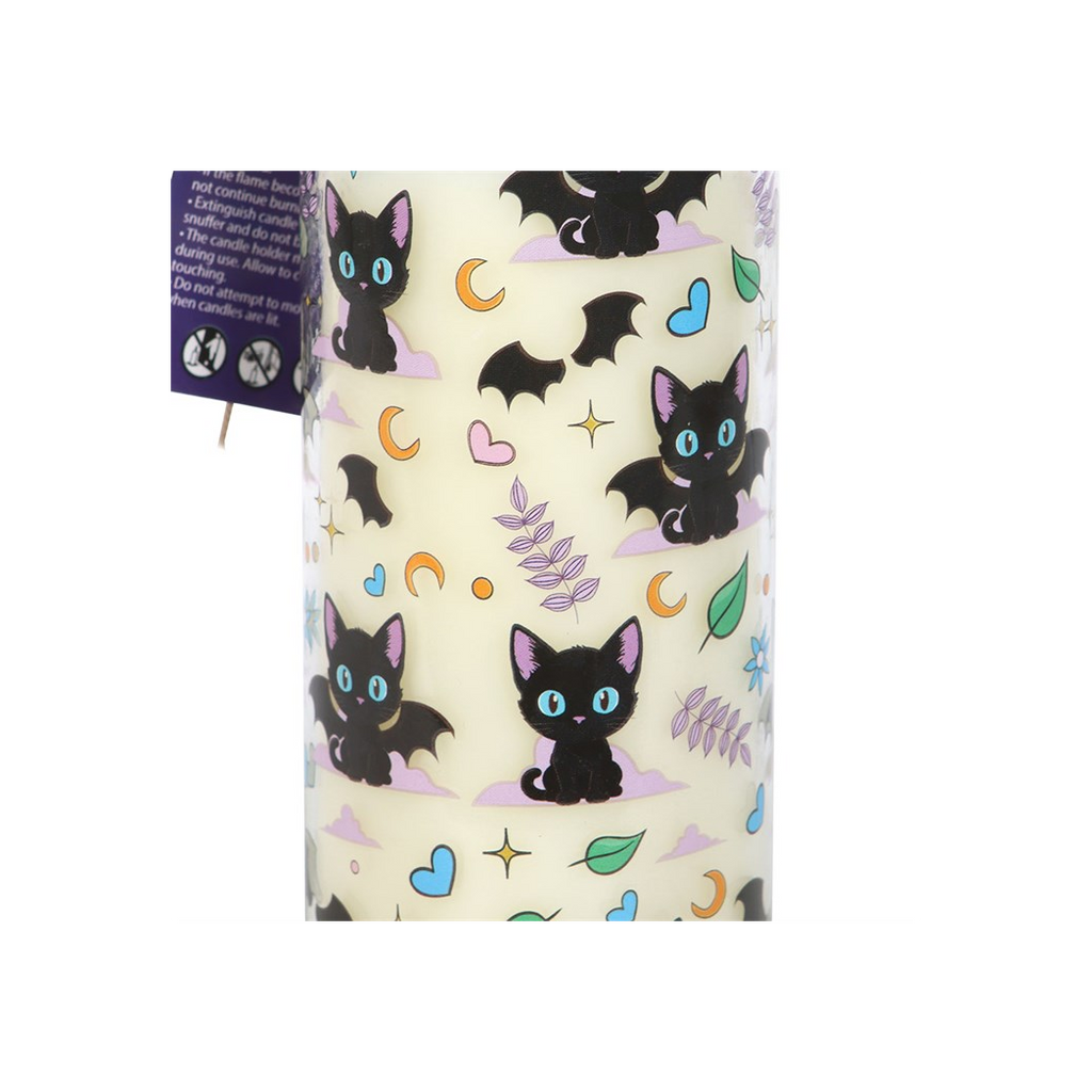 Cute and Creepy Cat Print Lavender Tube Candle | Candles | Inspired Creative Gifts