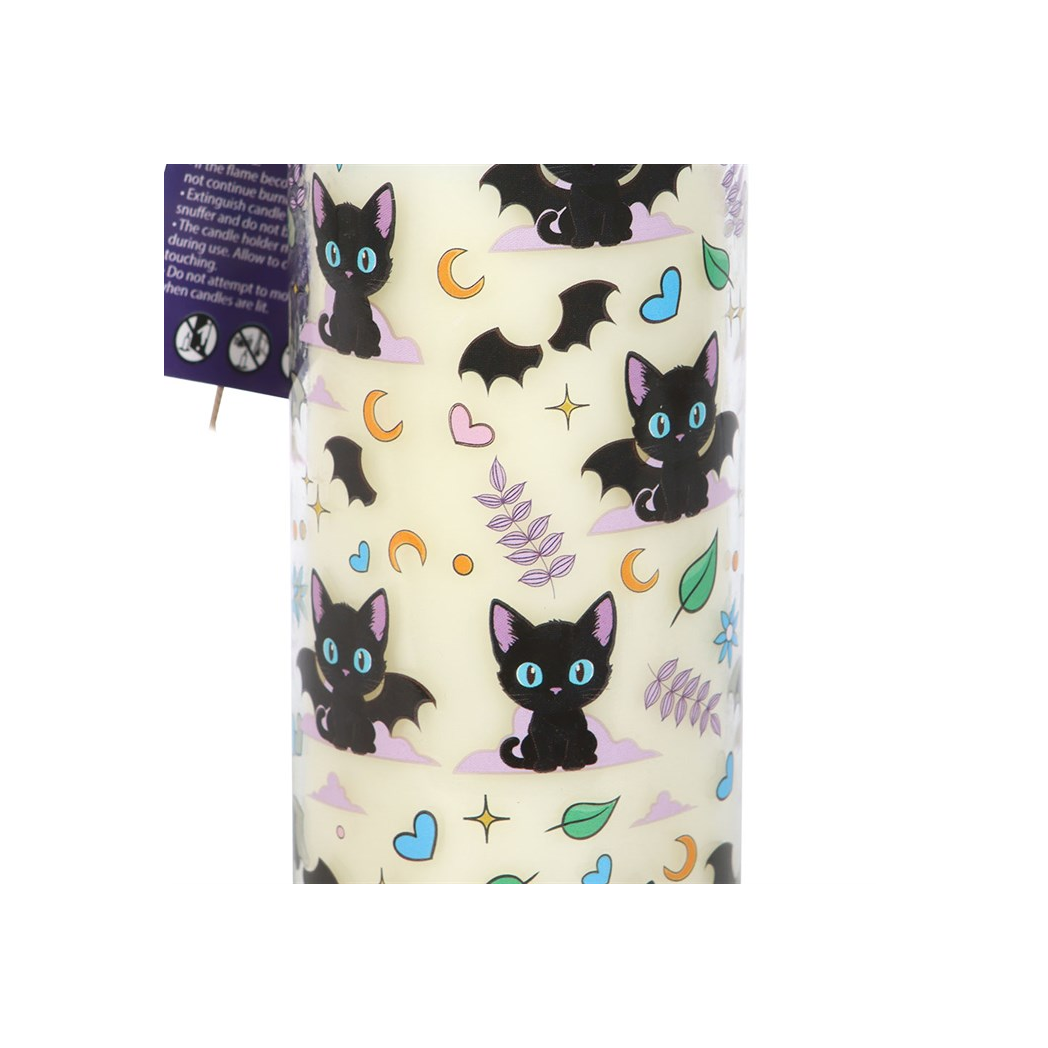 Cute and Creepy Cat Print Lavender Tube Candle | Candles | Inspired Creative Gifts